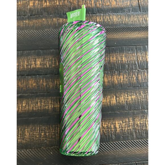 NEW! Starbucks Wicked Pink & Green Swirl 24 oz Tumbler with Straw - Picture 4 of 11